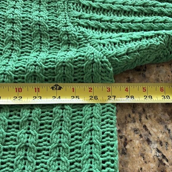 Aerie Green Quarter Zip Pullover Knit Sweater women’s Size Large - Picture 7 of 8